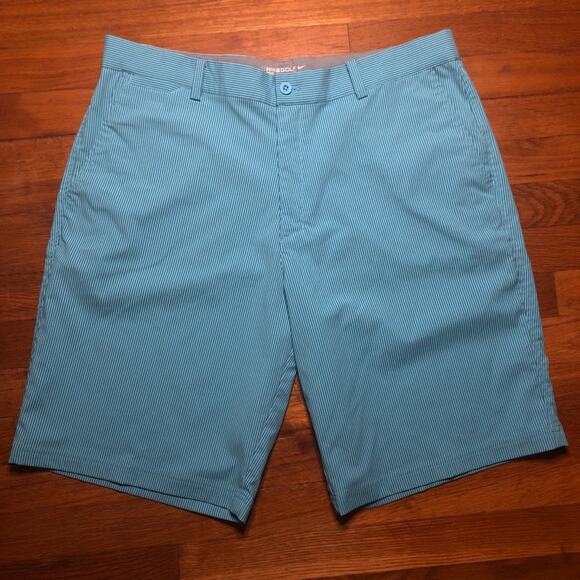 Nike Mens Dri-fit Tour Performance Golf Shorts sz 36 639802-401 Athletic Striped - Picture 10 of 10